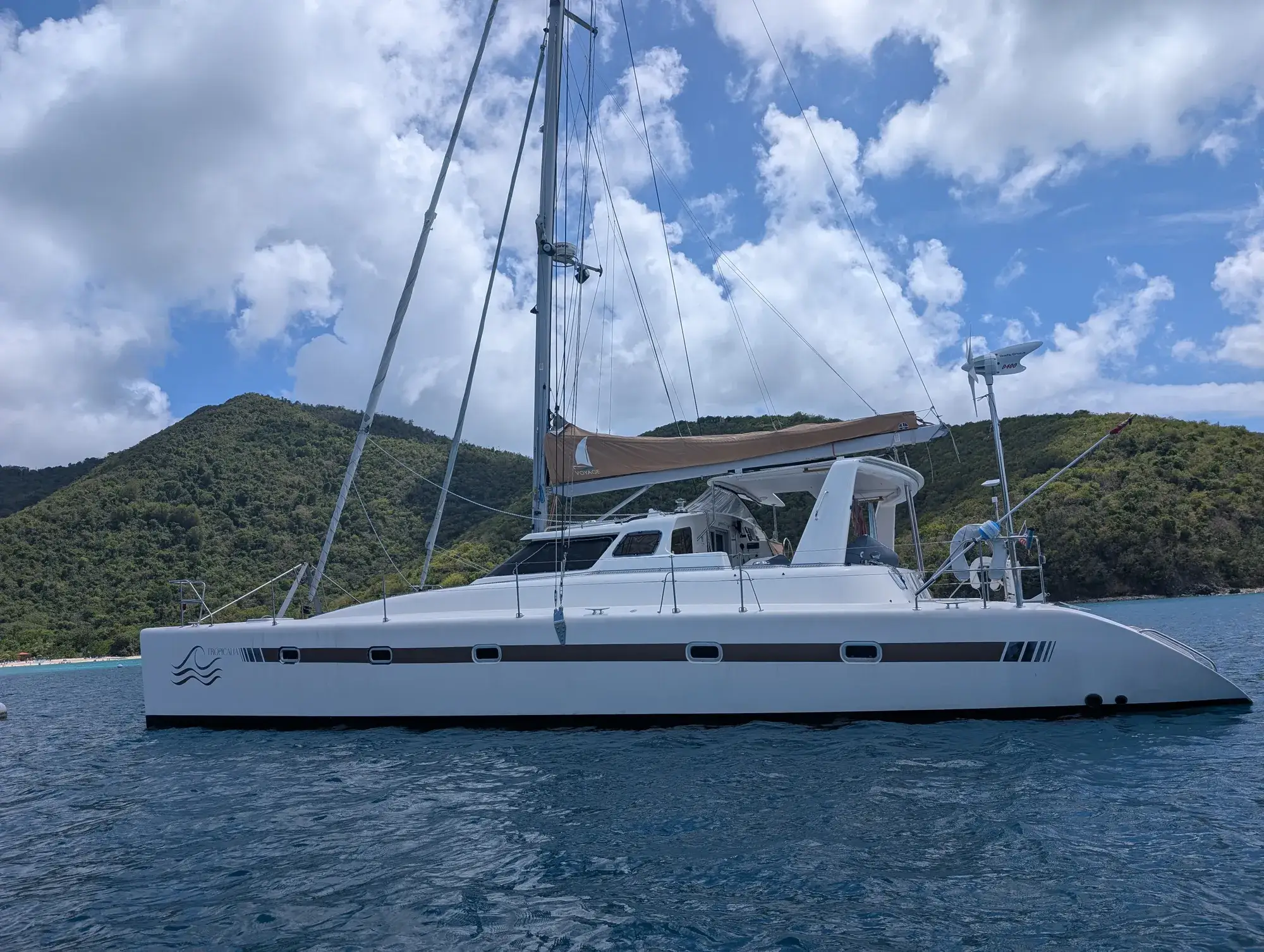 Tropicalia at anchor in the US Virgin Islands